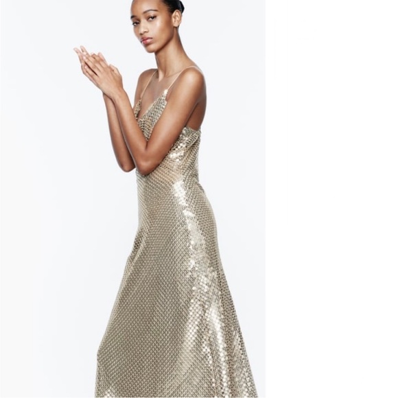 Zara MESH SLIP DRESS - Picture 12 of 15